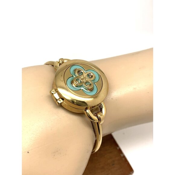 Tory Burch Women's Watch TBW6018SET Mother of Pearl Dial Quartz Bangle Gold - Picture 7 of 15